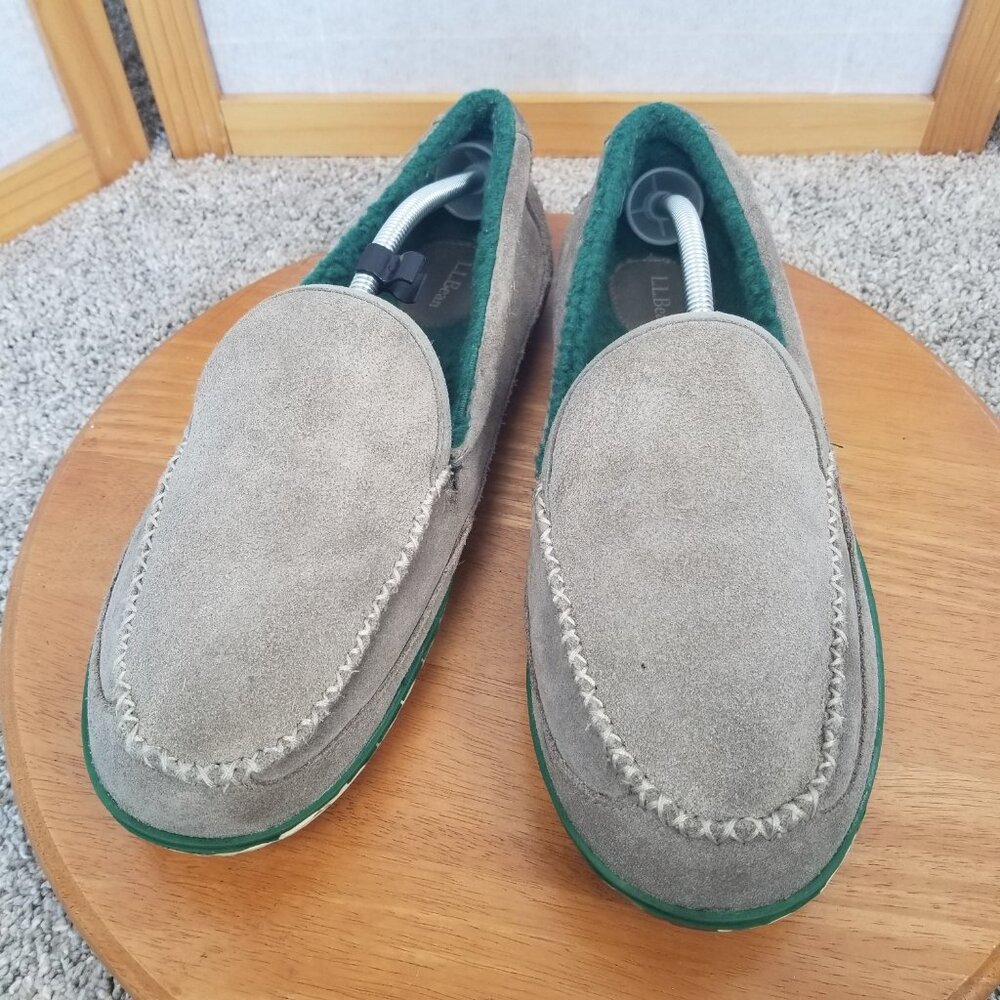 L.L.Bean Men's Mountain Moccasin Shoes Style 301052 Size 11 Gray Indoor Outdoor